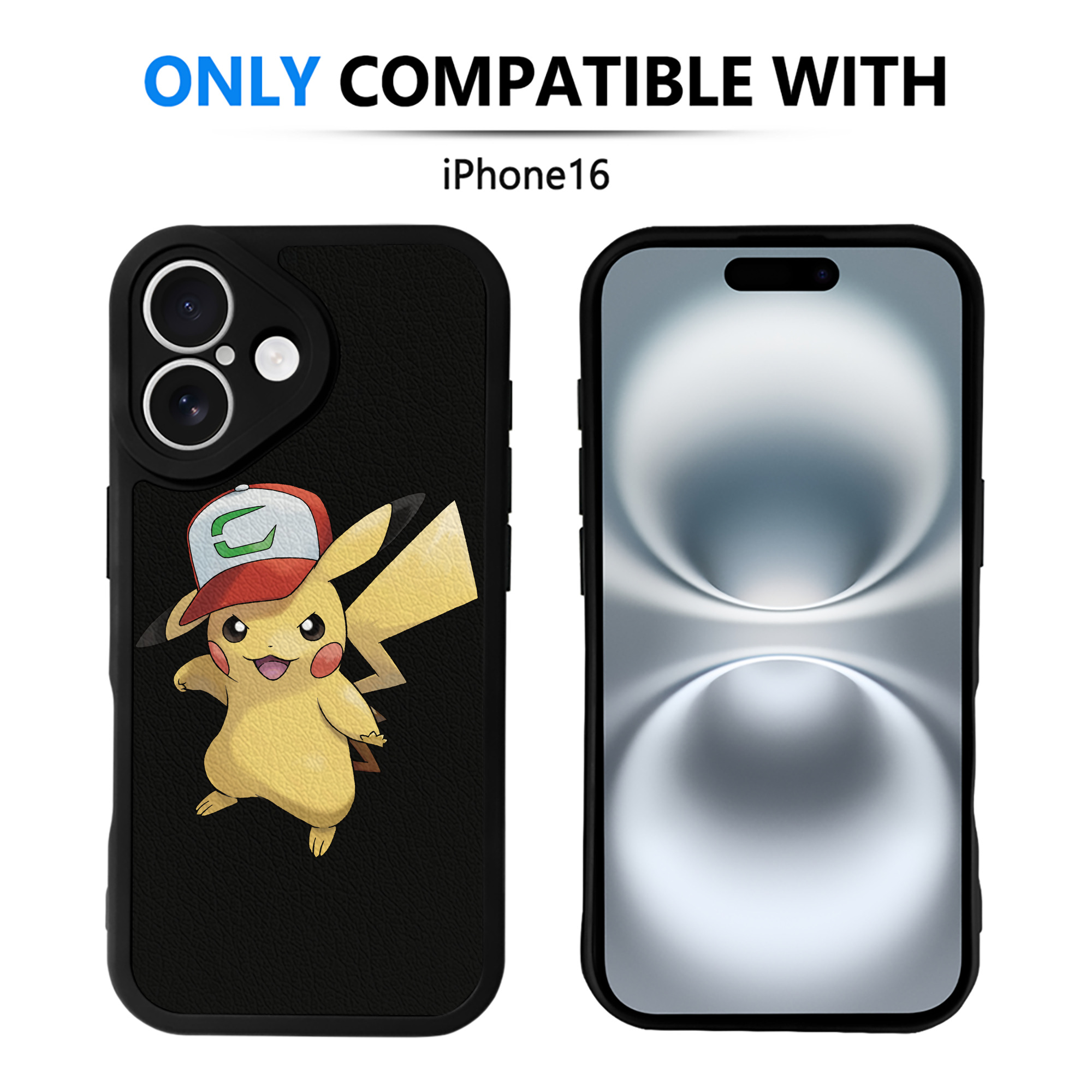 （画像用） ポケットモンスター Pokémon 【iPhone 16シリーズ対応】シリコンスマホケース（レザー調） 材質：シリコン